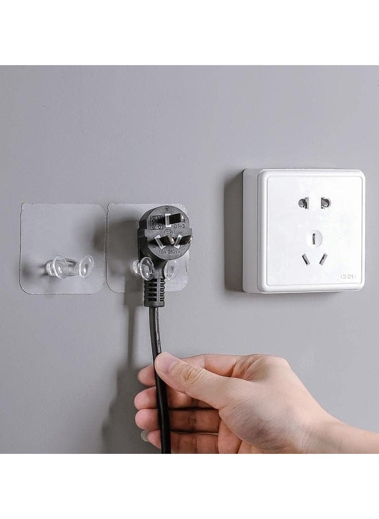Plan A trong Adhesive Clear Hooks Hold Without Screws, Strong Adhesive Waterproof and Oil Resistant, for Smooth Surfaces Ideal for Kitchens, Bathrooms and Offices to Hang Towels, Phone, Cords and More  - Image 4