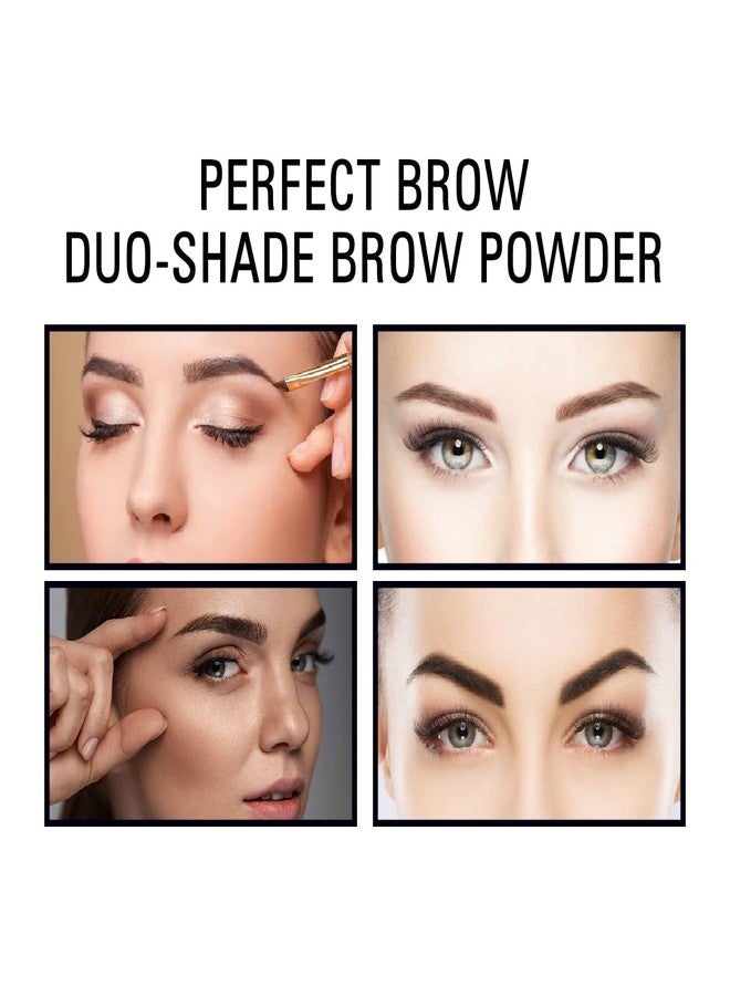 MATT LOOK Perfect Duo Shade Brow Powder, Eyebrow Drawing Palette with 1 Brush, Ultimate Brow Kit, Filler & Definer for Women, Smudge Proof Palette. (Shade -02 - Dark & Light Brown) - Image 5