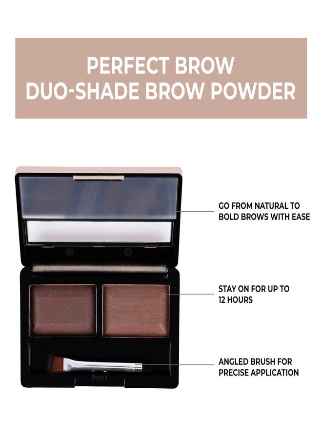 MATT LOOK Perfect Duo Shade Brow Powder, Eyebrow Drawing Palette with 1 Brush, Ultimate Brow Kit, Filler & Definer for Women, Smudge Proof Palette. (Shade -02 - Dark & Light Brown) - Image 4