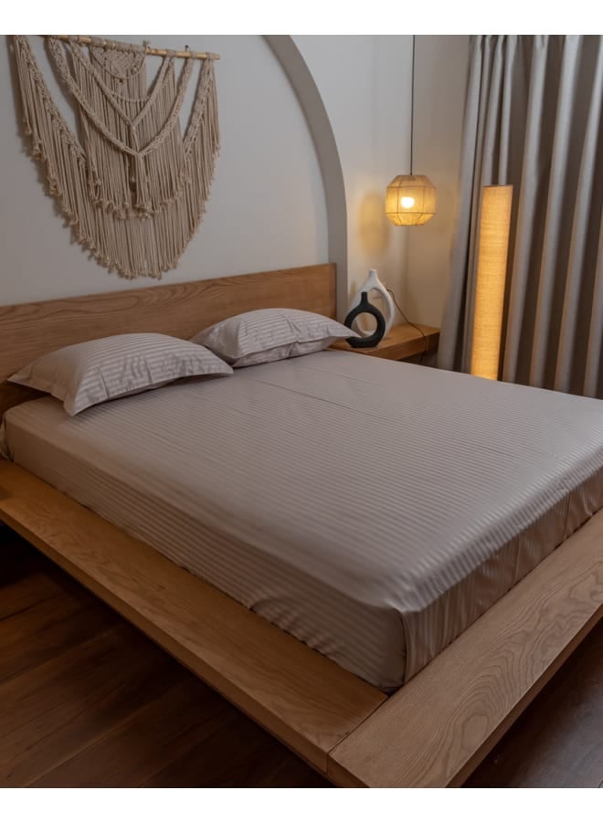 ب كومفورت  طقم ملاية أستك استرايب شامبين - Image 2