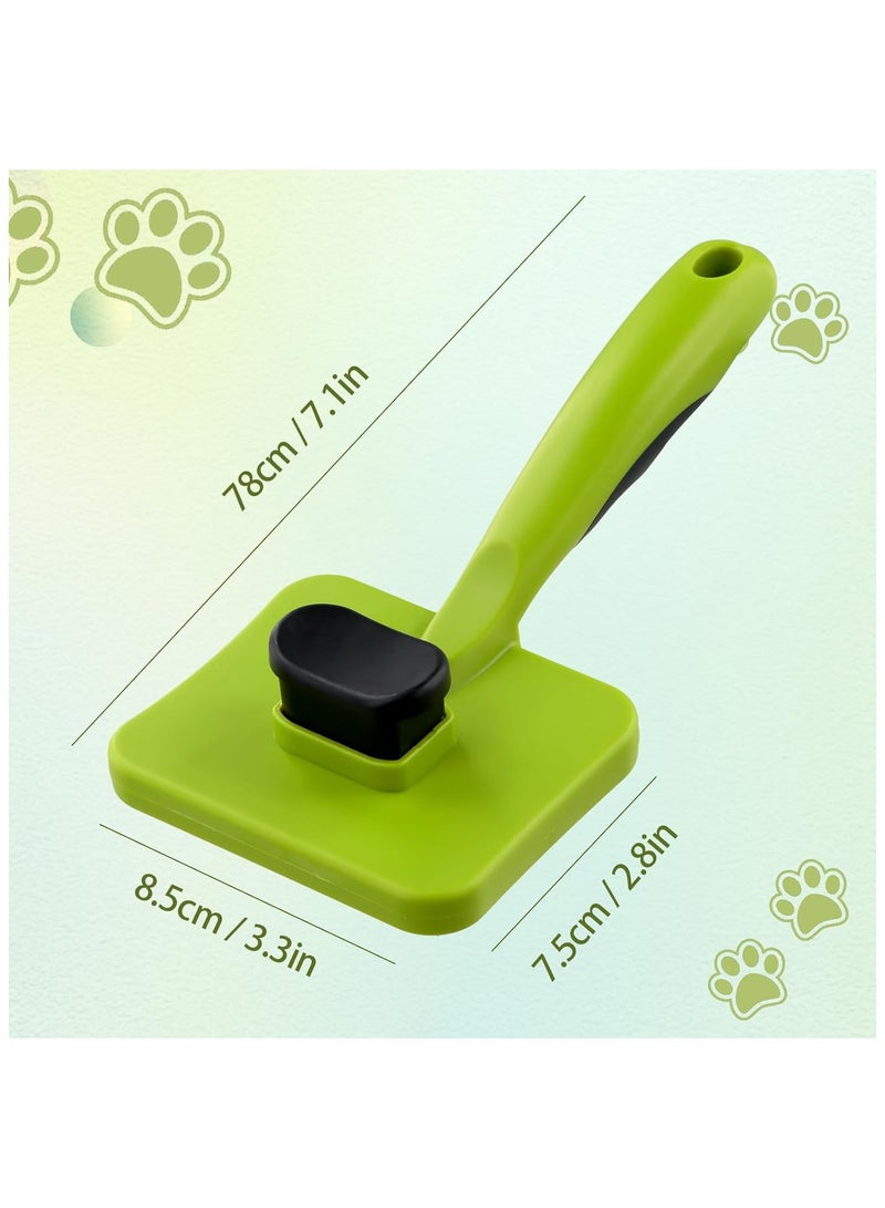 3PCS Cat Grooming Kit, Cat Brush,Cat Brushes for indoor Cats,Cat Nail Clipper,Cat Nail Trimmer,Cat Bath Brush,Cat Brush for Shedding - Premium Cat Supplies (Green) - Image 2
