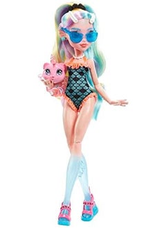MONSTER HIGH Doll Lagoona Blue With Pet Piranha Colorful Streaked Hair  - Image 4