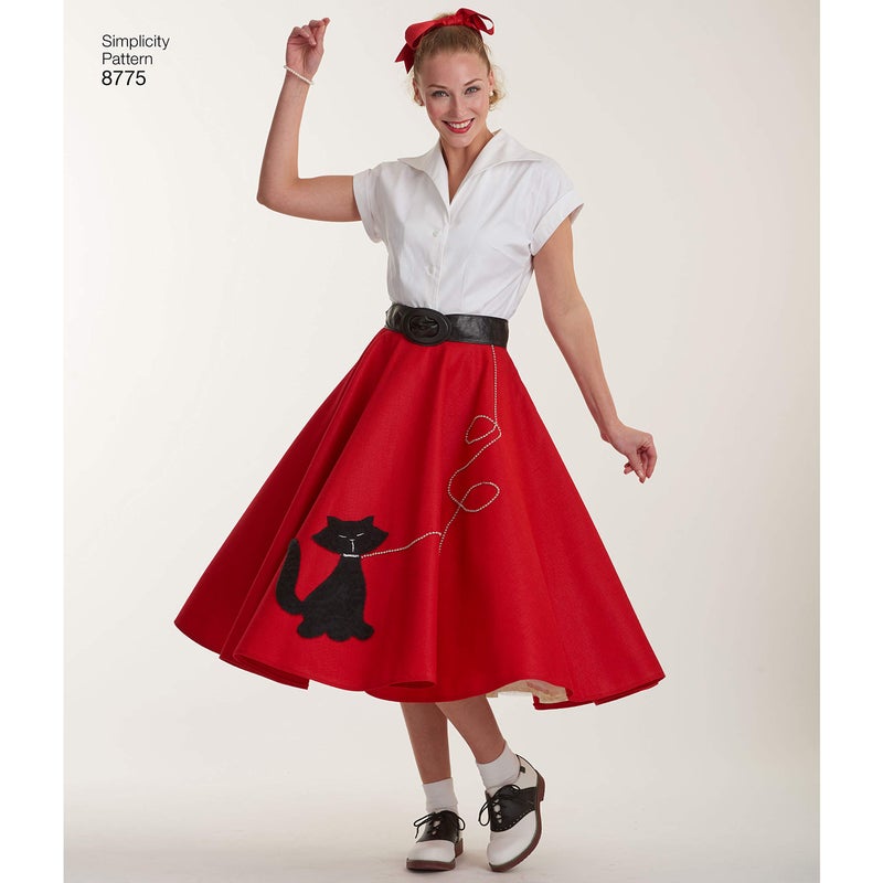 Simplicity 8775 Women's 1950's Vintage Rockabilly Poodle Skirt Sewing Pattern, Sizes 14-22 - Image 4