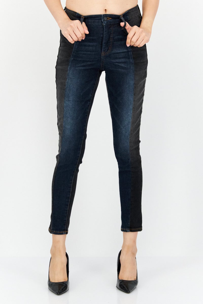 Jessica Simpson Women Skinny Fit Two Tone Stretchable Jeans, Blue - Image 1