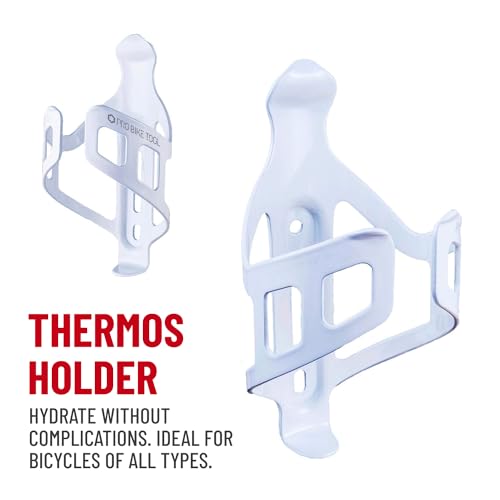 Pro Bike Tool Bike Water Bottle Holder, Black or White Gloss, Secure Retention System, No Lost Bottles, Lightweight and Strong Bicycle Bottle Cage, Quick and Easy to Mount, Great for Road and Mountain Bikes - Image 2