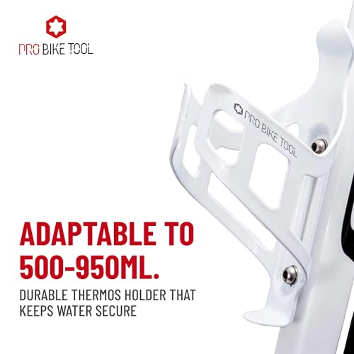 Pro Bike Tool Bike Water Bottle Holder, Black or White Gloss, Secure Retention System, No Lost Bottles, Lightweight and Strong Bicycle Bottle Cage, Quick and Easy to Mount, Great for Road and Mountain Bikes - Image 3