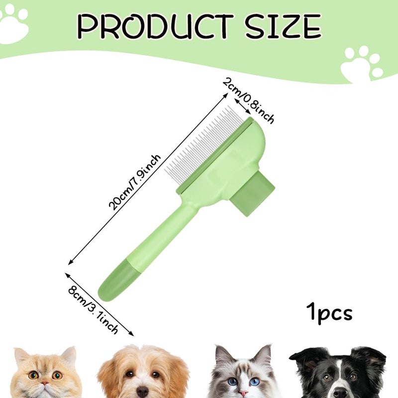 OFFCUP Cat Comb, Self Cleaning Cat Combs, Grooming Comb Pet Hair Removal Comb with Release Button Remove Dead Hair - Image 3