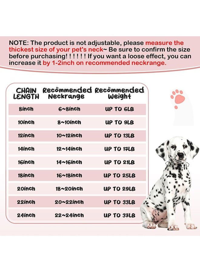 LEIFIDE Dog Chain Collar Diamond Link Puppy Collar 12 mm Wide Dog Necklace Metal Cat Chain Pet Crystal Necklace Jewelry Accessories for Small Medium Large Pet(8 Inch,Rose Gold, Pink) - Image 3