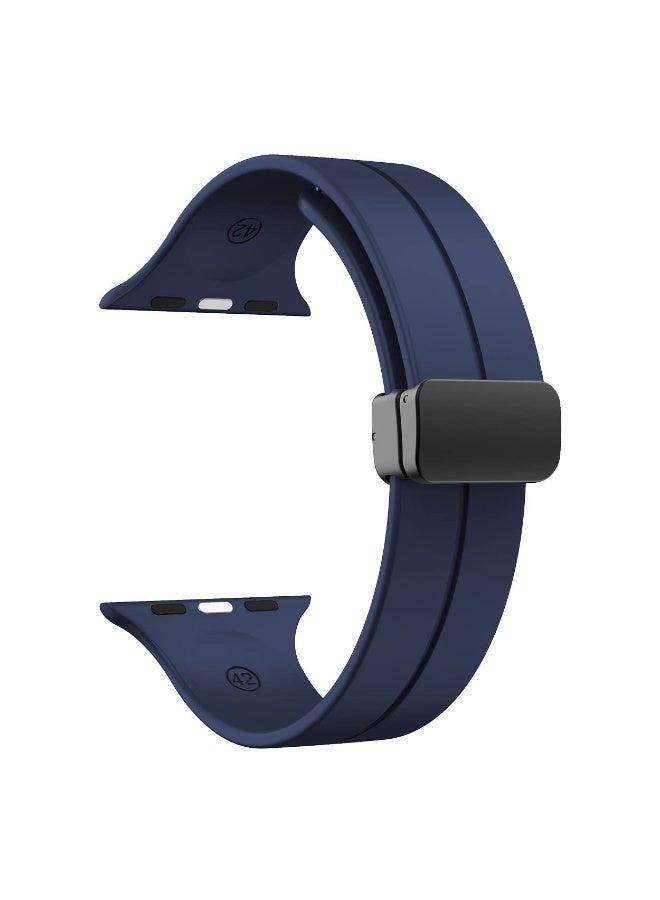 ChicVibe Magnetic for Apple Watch Band 49mm 46mm 45mm 44mm Women men,Silicone Sport Strap Replacement WristBands for Apple Watch Series 11/10/9/ultra 2/ultra 3/8/ultra/7/SE/SE 2nd/6/5/4/3/2/1,iWatch Bands - Image 3