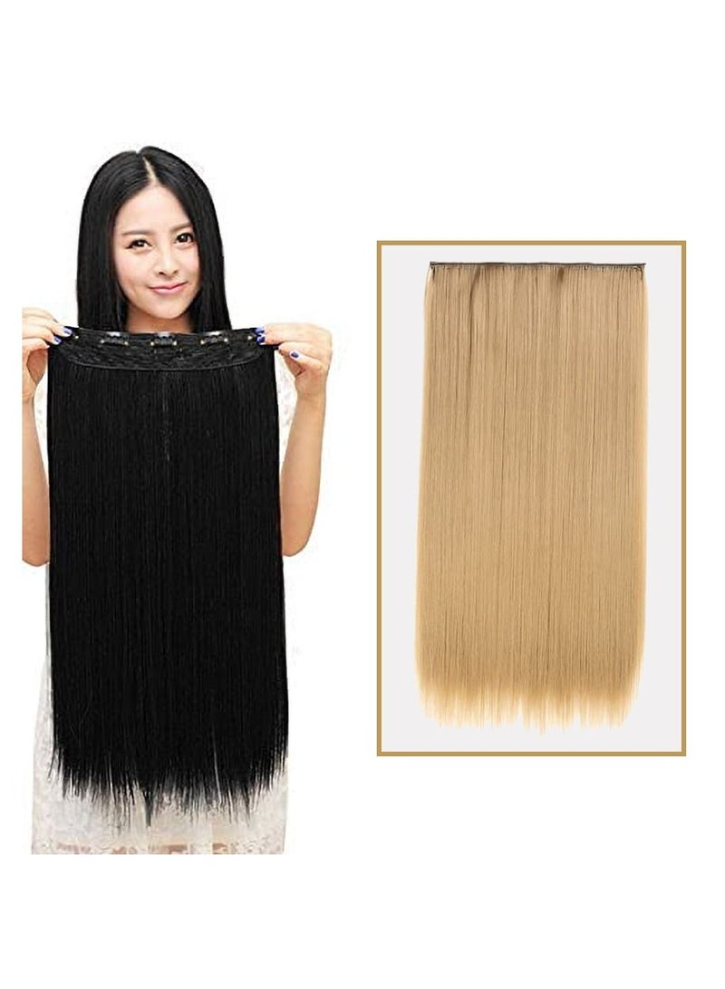 Estelle Eestelle full head one-piece long straight and Body Wave hair extension, with 5 clips, suitable for women and girls (#22, Straight) - Image 1