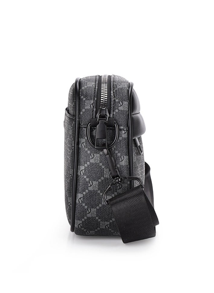 Generic Compact Crossbody Bag for Men Waterproof Handbag Multipurpose Shoulder Bag with Buckle Multi-pocket Everyday Carry Bag Sling Bag for Travel Work Sports  - Image 3