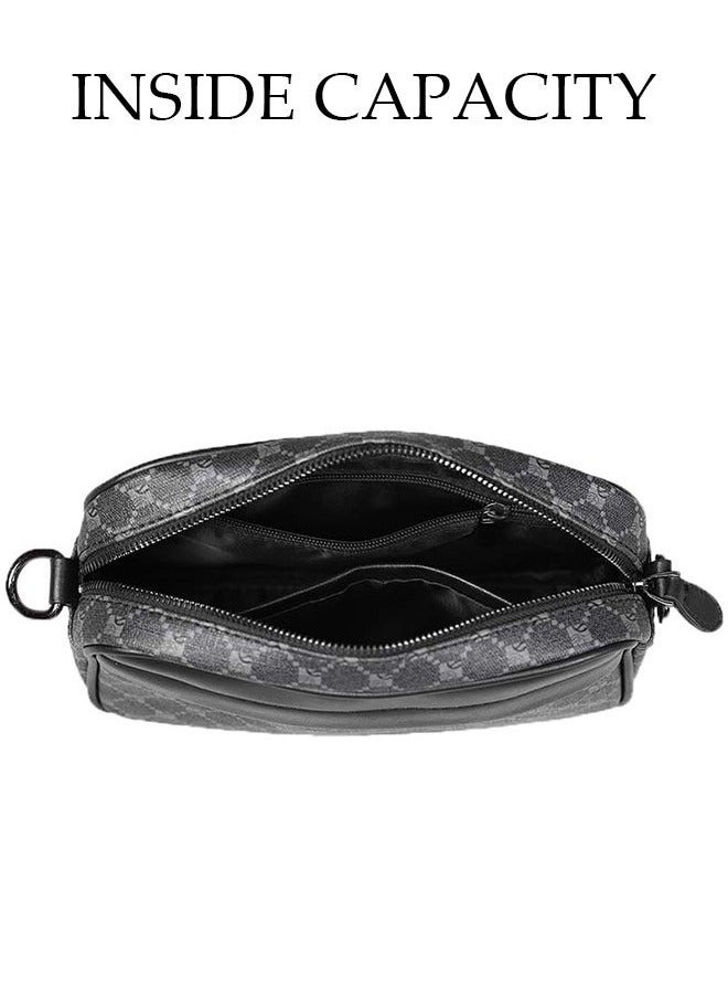 Generic Compact Crossbody Bag for Men Waterproof Handbag Multipurpose Shoulder Bag with Buckle Multi-pocket Everyday Carry Bag Sling Bag for Travel Work Sports  - Image 2