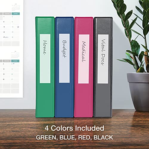 Oxford 3 Ring Binders, Binders for School, 1.5 Inch ONE-Touch Easy Open D Rings, 3-Sided View Binder Covers, Xtralife Hinge, Non-Stick, PVC-Free, Assorted Colors, 375-Sheet Capacity, 4 Pack (79907) - Image 5