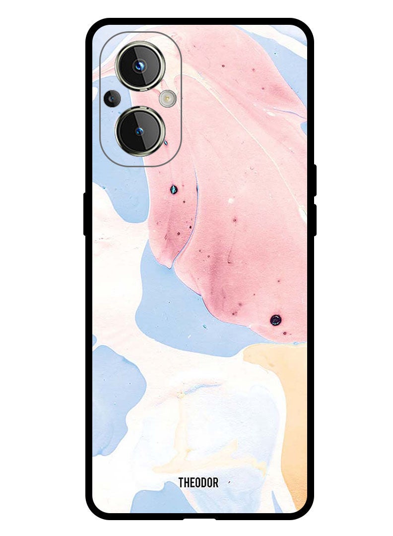 Theodor Protective Case Anti Scratch Shock Proof Bumper Cover For Oppo Reno 7 Z 5G Light Pink Flower Texture - Image 1