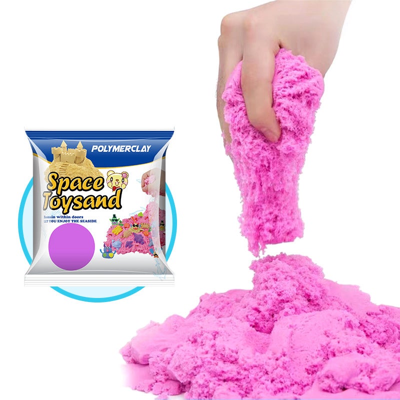 بوليمر كلاي لعبة رمل الفضاء من POLYMER CLAY - رمل سحري غير لاصق وقابل للتمدد مع قوالب، 14 لونًا - Image 3
