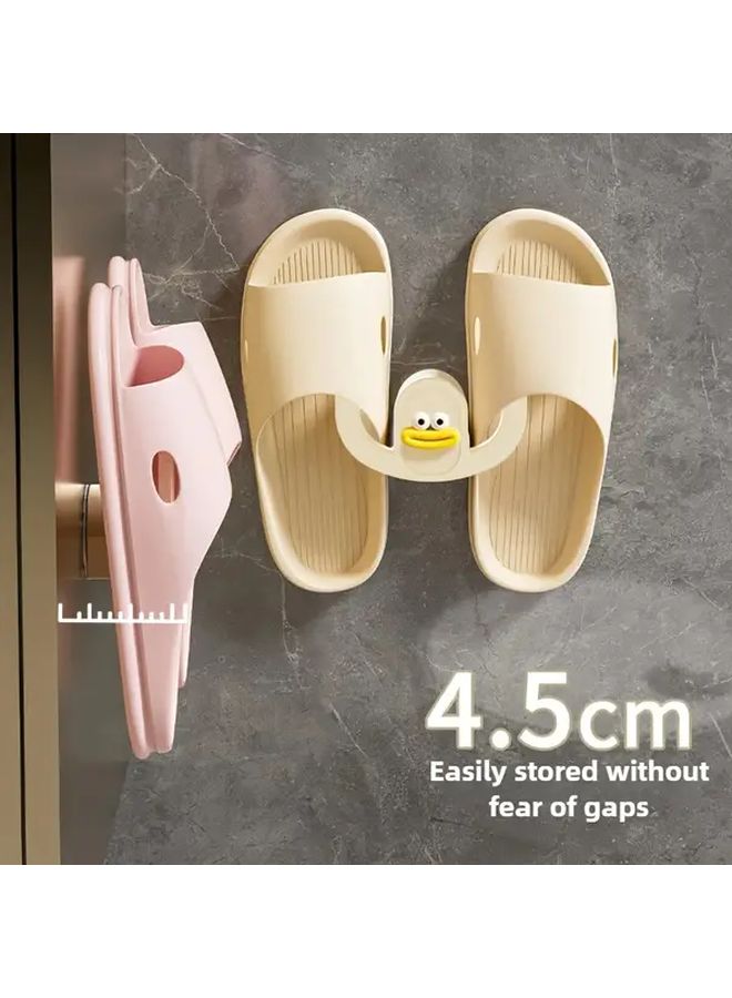 3Pcs Adhesive Animal Face Hooks For Bathroom Towel Storage In White - Image 2