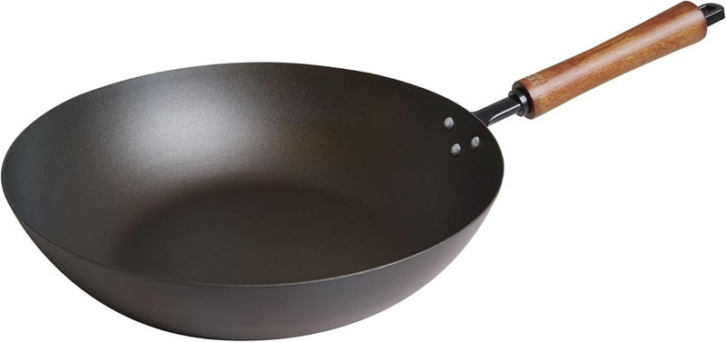 Joyce Chen Classic Series 12-Inch Preseasoned Carbon Steel Stir Fry Pan - Image 1