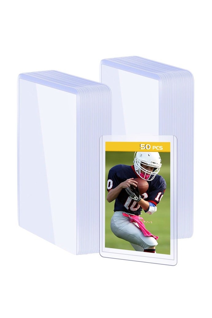 50 Pack 3"x4" Hard Plastic Card Sleeves Top Loaders for Cards,  for Baseball Card, Game Cards, Trading Card - Image 1