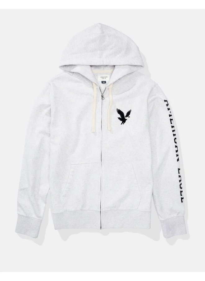 American Eagle Graphic Zip Through Hoodie