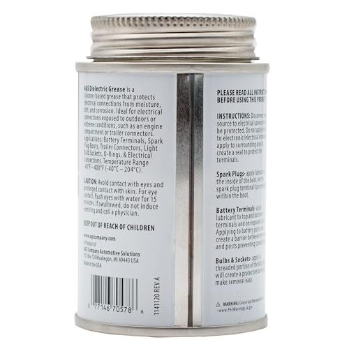 AGS حلول AGS للسيارات: مركب شحم سيليكوني عازل في علبة بفرشاة لجميع المكونات الكهربائية والموصلات، 4 أونصات، تطبيق دقيق وسهل، صنع في الولايات المتحدة الأمريكية - Image 2