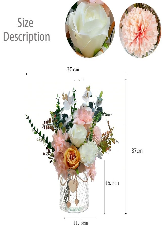 Xdalula Artificial Flowers in Vase - Fake Flowers Artificial Plants & Flowers Flores Artificiales para Decoracion, Faux Flowers for Coffee Table Decor and Dining Table Decor - Image 3