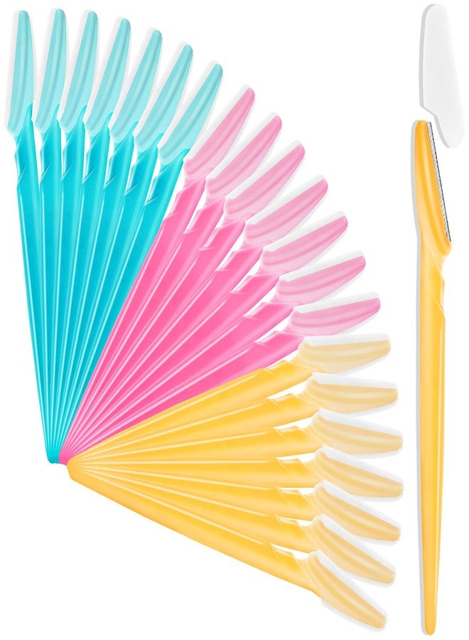 HFATMOS 21 Pcs Eyebrow Razor, Multipurpose Exfoliating Dermaplaning Tool for Face, Facial and Eyebrow Shaper with Precision Cover for Women Men, Easy to Use - Image 1