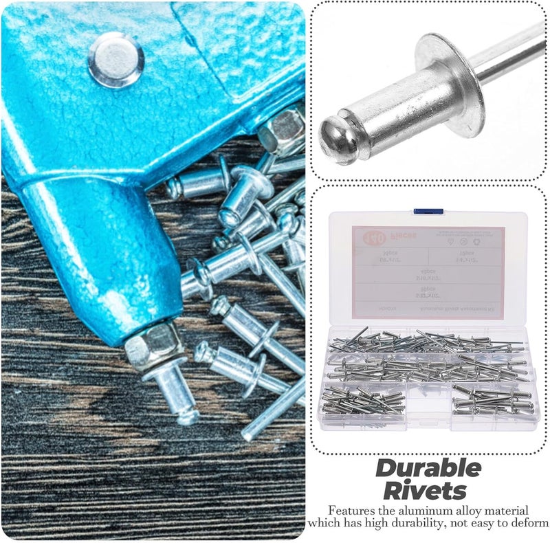 Nationwide delivery ABOOFAN 140pcs Aluminum Alloy Pop Rivet Assortment Kit with Flange Long Blind Rivets for Automotive Repair and DIY Projects Exclusive bargain Land transit & shipment compatible Post-order arranged dispatch Selling out fast Combine quality & fair price Limited edition Hard to source item KSA stocked goods Stock running out quickly Continuous warehouse supply Long lasting universal build Multi-market matching options Original material Designed to ease your life Widely used design Long use oriented quality Local stock available Daily repeated use trusted quality Multi-style matching design Nationwide hot in KSA Simple upgraded construction First batch available Different assemble options Seasonal discount - Image 2