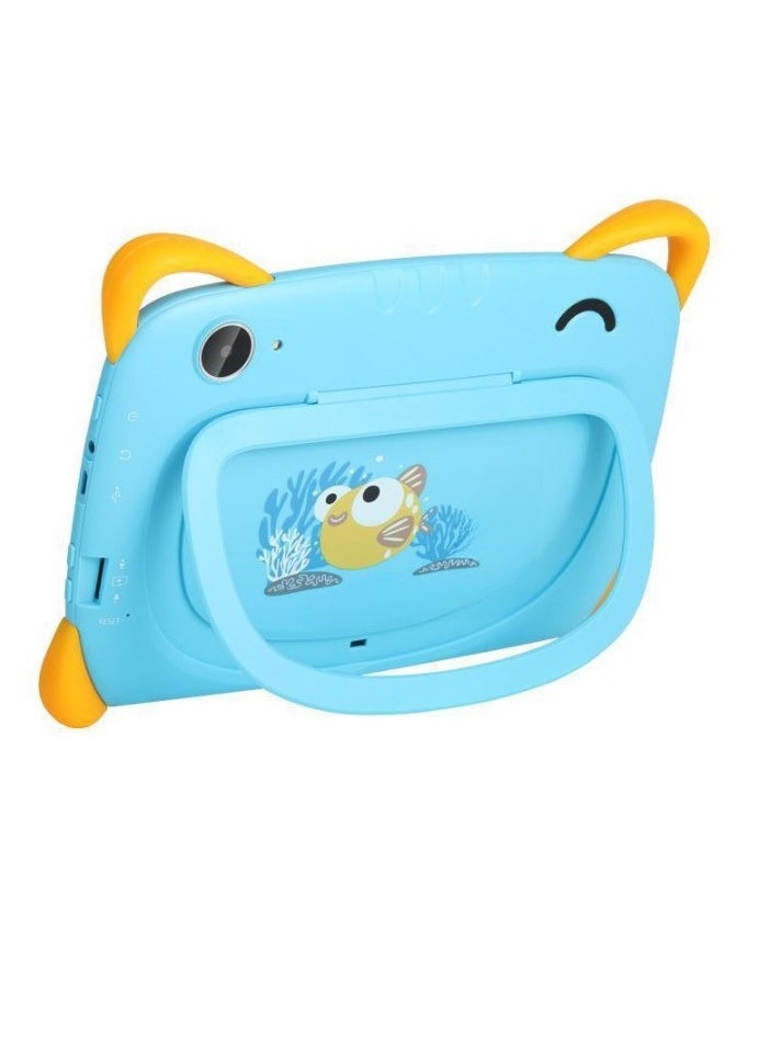 AROAQ K85 Kids Tablet, 7 Inch Android Wifi Pad, Portable Cartoon Tablet Tutor Machine, Quad Core Processor Dual Cameras Touch Pad Computer For Children, (1pc, Green)  - Image 2