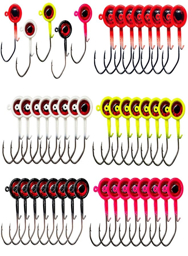 Bombite 40-Pack Crappie Jig Heads - Fishing Jigs with Hooks, Ideal for Bass and Crappie - 1/32oz - Image 1