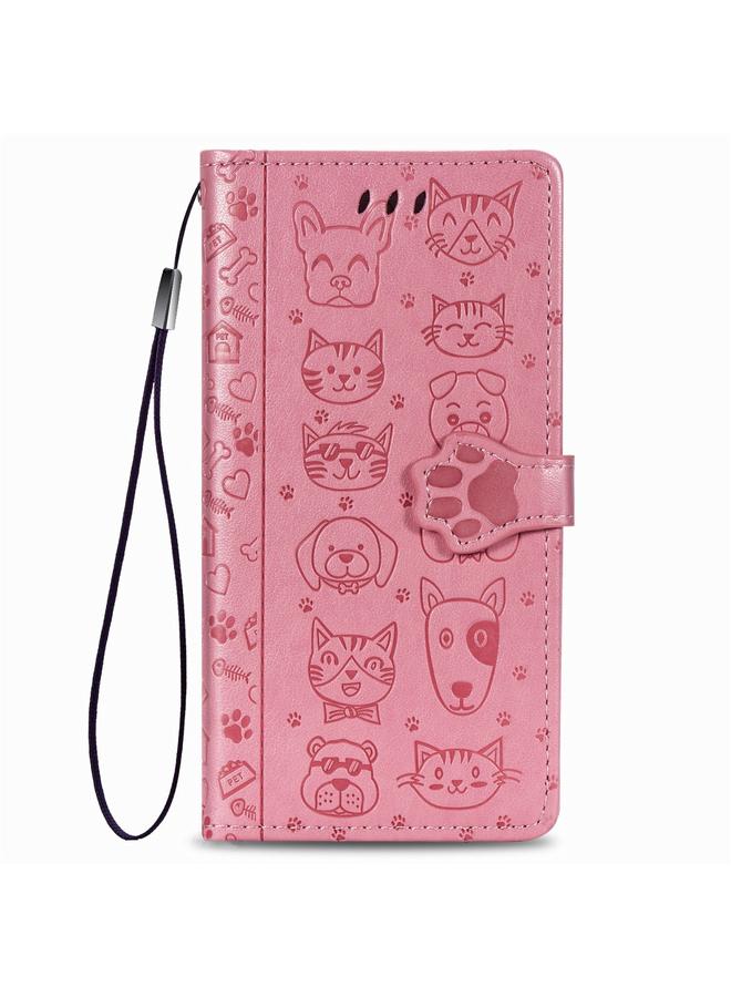 S-TOP Case For iPhone XR Cute Cat and Dog Embossed Horizontal Flip PU Leather Case with Holder / Card Slot / Wallet / Lanyard - Image 2