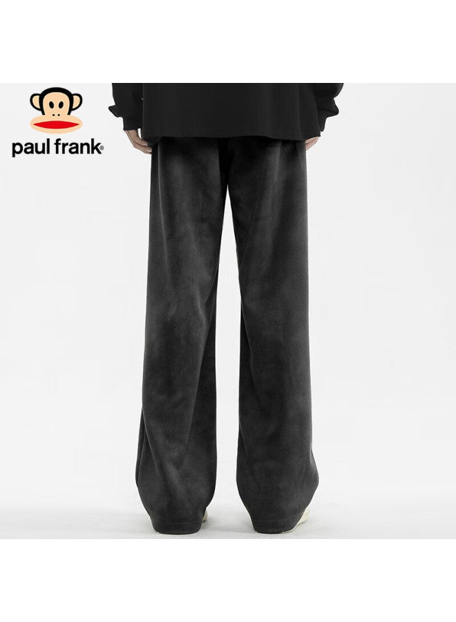 Paul Frank Paul Frank Men's Casual Pants Spring American High Street Loose Wide Leg Men's Pants Dirty Pants Black Xl  - Image 5