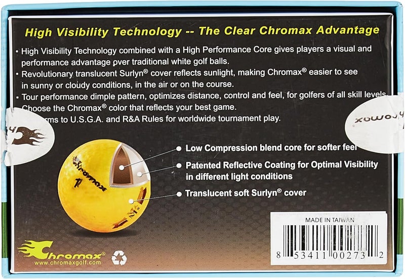 Chromax كرات جولف ملونة معدنية M5 (عبوة من 6) - Image 3