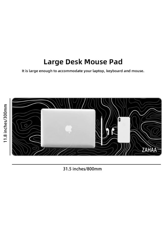 زها ماوس باد ألعاب كبير بسماكة 3 مم بقاعدة مطاطية غير قابلة للانزلاق وسطح قماش ناعم وحواف مخيطة مقاوم للماء للاستخدام اليومي والمنزل والمكتب - Image 2