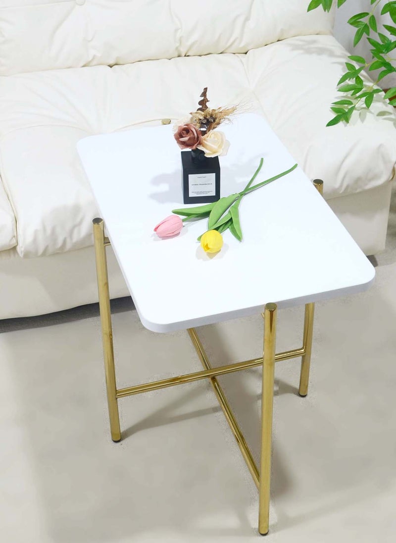 Sharpdo طاولة قهوة مربعة بسيطة عصرية لغرفة المعيشة منزل خشب خفيف أسلوب فاخر جانبي 62*42*52 سم - Image 2