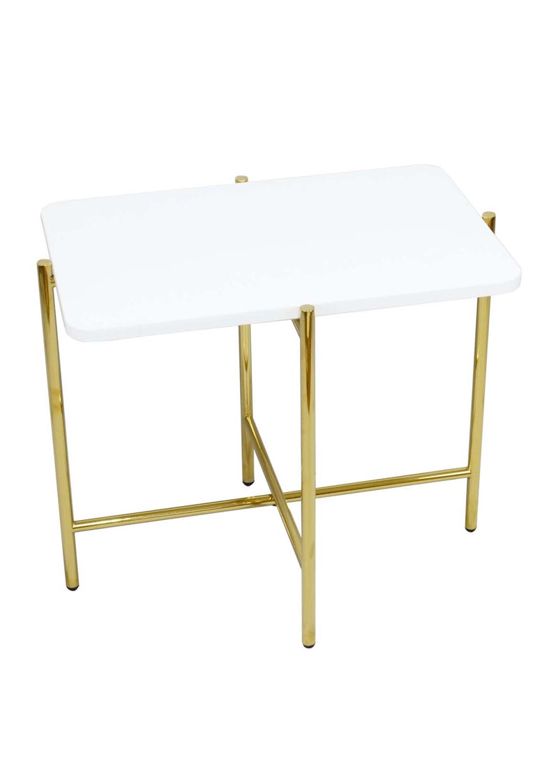 Sharpdo طاولة قهوة مربعة بسيطة عصرية لغرفة المعيشة منزل خشب خفيف أسلوب فاخر جانبي 62*42*52 سم - Image 5