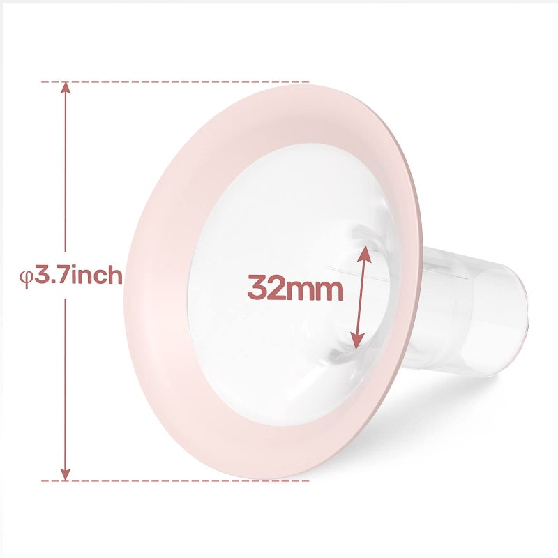 NCVI Replacement Flanges 32mm Compatible with 8780/8782/8100/8102/8122/8116/8128/8129, Breast Pump Accessories, BPA Free, 2 PCS (32mm Flange) - Image 3