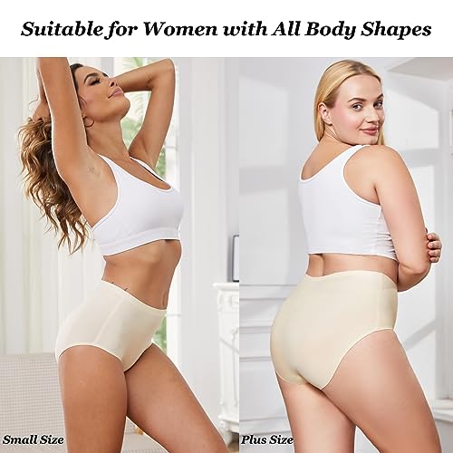 Bolivelan 5 Pack Women's Seamless Hipster Panties Invisible High Waist No Show Ladies Bikini Underwear (6, Nude) - Image 5
