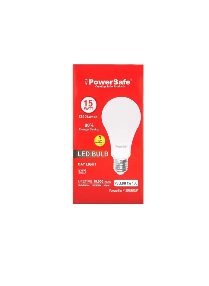 Powersafe Energy Saving 15W LED Bulb 1350 Lumen Day Light E27 Holder with Surge Protection - Image 2