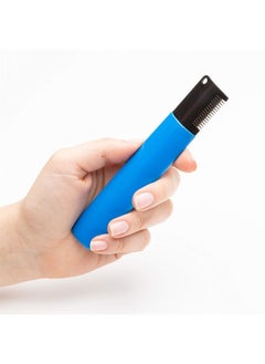 Mikki Dog, Puppy Grooming Stripping Knife - Hand Stripping Blade Tool for Coarse Hair Coats,Blue 