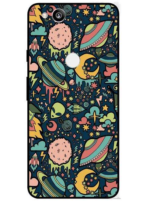 Protective Case Cover For Google Pixel 2 Smart Series Printed Protective Case Cover for Google Pixel 2 Space Vector