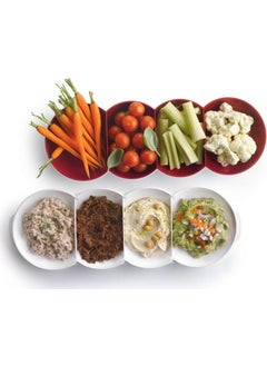 Tupperware Berrak Snack Bowl Set Red - White  - Image 3