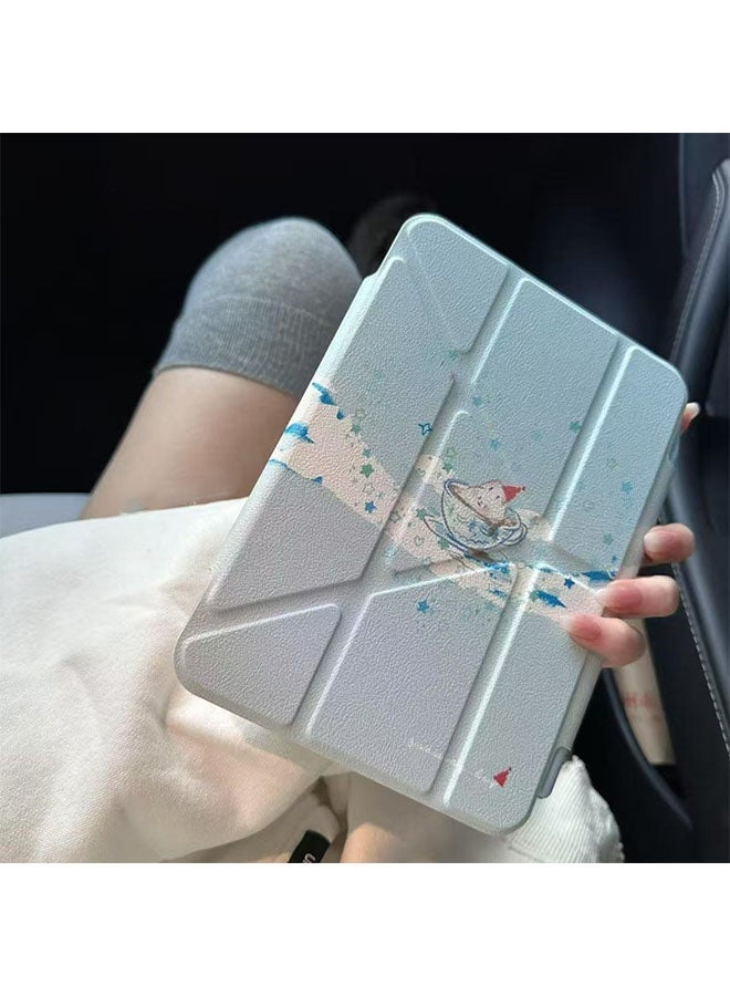 for iPad (A16) 11th Generation 11 Inch 2025, iPad 10th Generation 10.9Inch 2022 Detachable Magnetic Y-Shape Folding Stand Case – Slim Shell, Hidden Pencil Holder, Smart Cover for Portrait/Landscape, Cute Snow Sprite Design