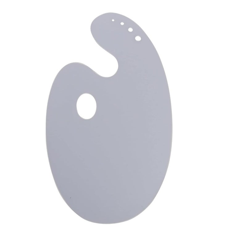 QALAM KAARI 12 x7 inch Size Clear Transparent Acrylic Kidney Shaped Drawing Palette - Image 3