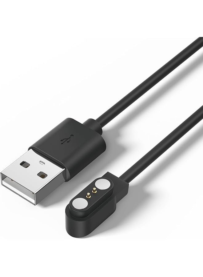 S-TOP Magnetic Charger for YAMAY SW023 Charger & Wiliful SW021, Smart Watch Charging Cable 2 Pin 2.84mm for Letsfit Willful YAMAY VeryFitPro SW023 ID205L SW021 ID205U ID205S SW025 (100CM USB) - Image 1