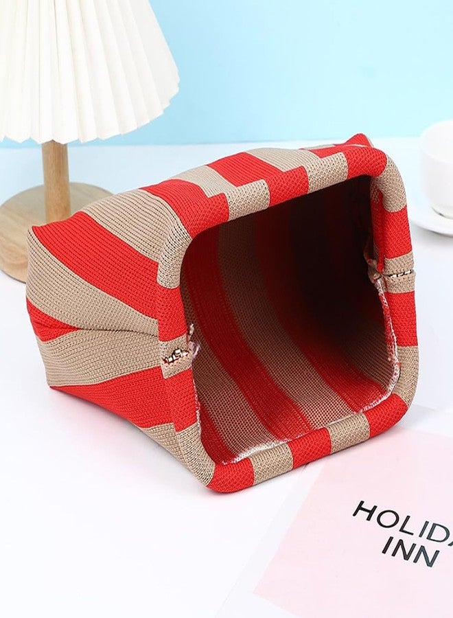 KARRESLY Summer Beach Clutch Purses for Women Woven Crochet Dumpling Handbags Small Purse(Black) - Image 3