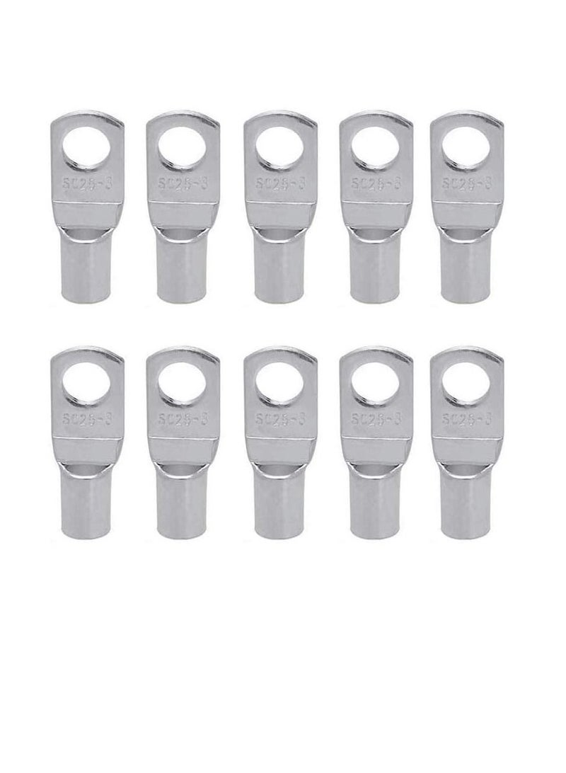 Copper Cable Lugs 10Pcs Set-Wire Terminals, Connector Cable lugs Ring Battery SC Terminals, for Marine, Solar, Automotive, Electric, Home Applications etc (Hole Size 10mm, Cable Size 35mm) - Image 1