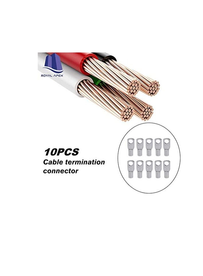 Copper Cable Lugs 10Pcs Set-Wire Terminals, Connector Cable lugs Ring Battery SC Terminals, for Marine, Solar, Automotive, Electric, Home Applications etc (Hole Size 10mm, Cable Size 35mm) - Image 3