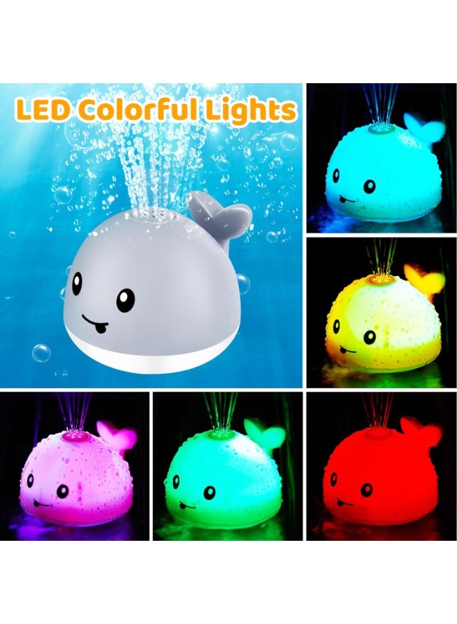 لعبة استحمام على شكل حوت للأطفال مزودة بحساس | كرة رشاش بأضواء ملونة وموسيقى | مناسبة من 6 أشهر إلى 4 سنوات | لعبة مائية ممتعة وهدية مثالية للأطفال - Image 4