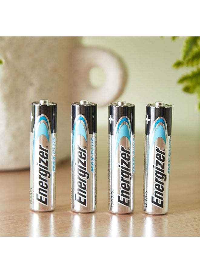 Energizer 4-Piece Max Plus AAA Alkaline Battery Set 2 x 5 x 1 cm - Image 1