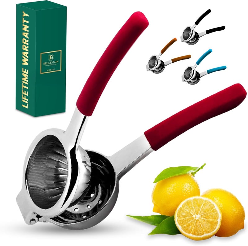 Bellemain Citrus Juicer | Metal Lemon Squeezer | Lime and Lemon Juicer Stainless Steel with Silicone Handles | Manual Juicer, Citrus Squeezer, Hand Held Juicer | Bar Juicer for Bartender Accessories - Image 1